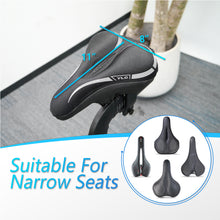 Load image into Gallery viewer, YC 7, YLG Silver White Memory Foam Bike seat Cover 11" x 7" White