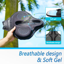 Load image into Gallery viewer, YCW 6, YLG Black Memory Foam Bike Seat Cover - 11.8 x 11 Inches