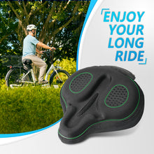 Load image into Gallery viewer, YCW 5, YLG Green Memory Foam Bike Seat Cover - 11.8 x 11 Inches