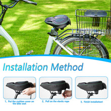 Load image into Gallery viewer, YCW 5, YLG Green Memory Foam Bike Seat Cover - 11.8 x 11 Inches