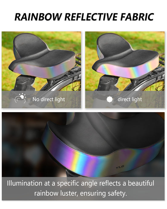 2024 YLG Rainbow Reflective Technology in bike seat