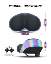 Load image into Gallery viewer, YN 4, Rainbow Noseless XL Plus Bike Seat
