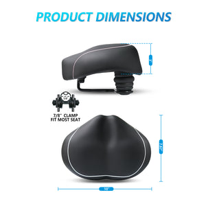 YN 5, Noseless Bike Seat for Men Women, IPX7 Waterproof, White Line