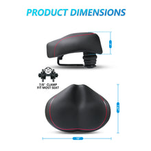 Load image into Gallery viewer, YN 6, Noseless Bike Seat for Men Women, IPX7 Waterproof, Red Line
