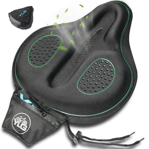 YCW 5, YLG Green Memory Foam Bike Seat Cover - 11.8 x 11 Inches