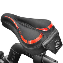 Load image into Gallery viewer, YLG Red Memory Foam Bike seat Cover, Elastic and Soft for Men and Women to Feel Comfortable on Fixed/Cruising/Indoor/Outdoor Bike Pads.

