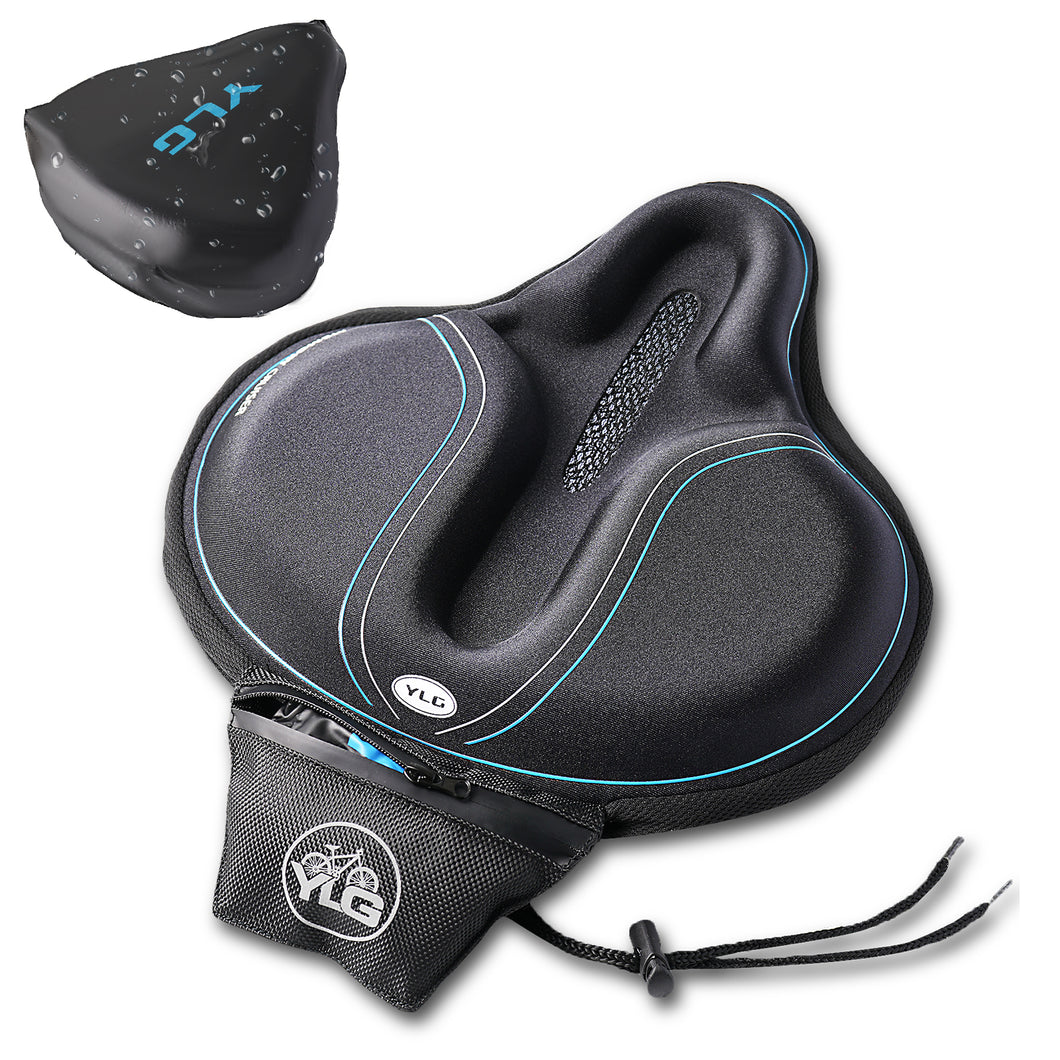 YCW 3, YLG Memory Foam Bike Seat Cover 11.8*11 in for Cycling Saddle