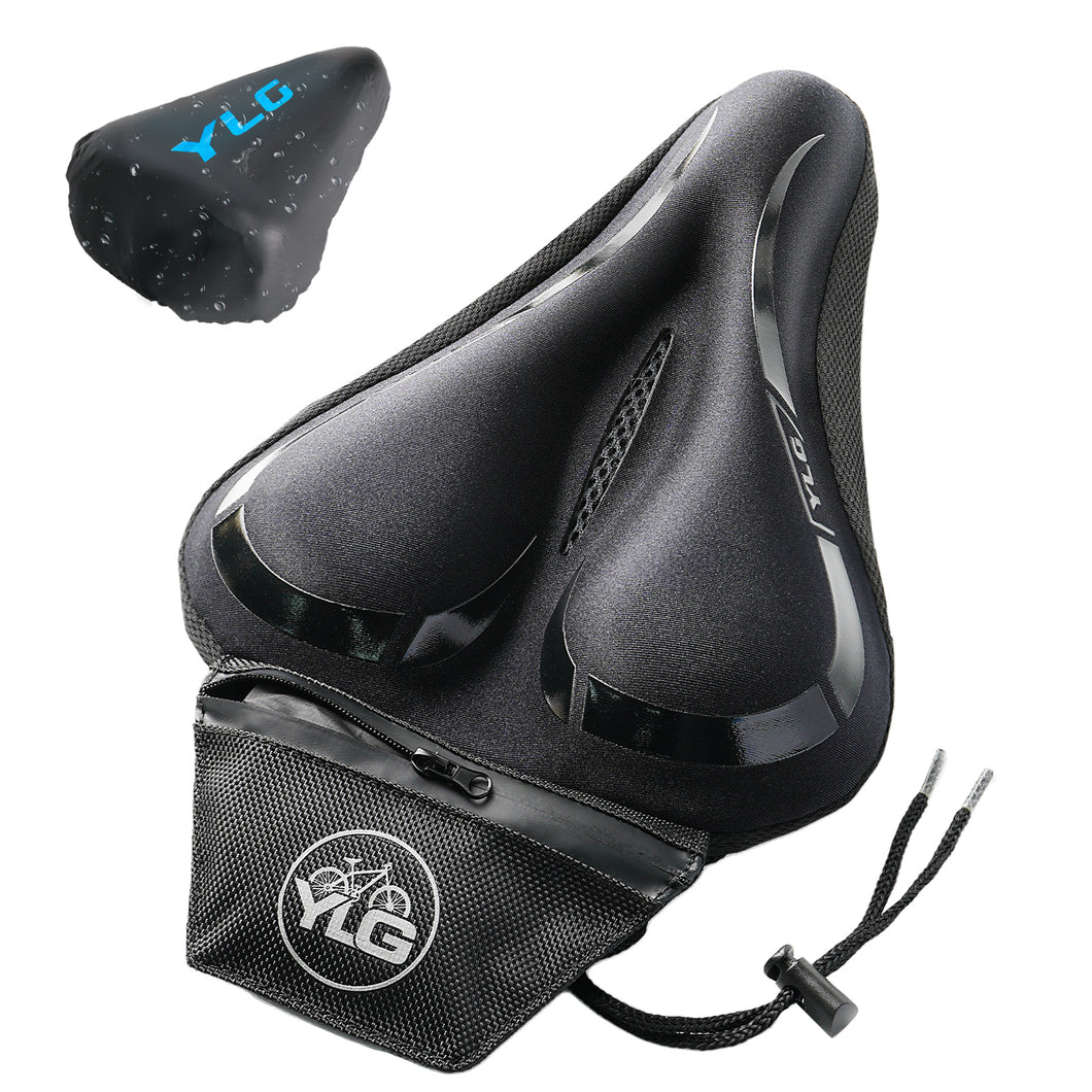 YC 4, YLG Memory Foam Bike seat Cover Black 11