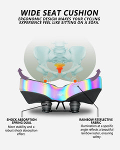 YN 4, Rainbow Noseless XL Plus Bike Seat