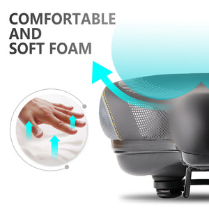 YLG Comfortable Bike Seat with Storage for Electric Bikes - Wide Foam Cushion for Men and Women - Shock-Absorbing Waterproof Universal Fit, Wide Stable