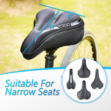 Load image into Gallery viewer, YC 4, YLG Memory Foam Bike seat Cover Black 11&quot; x 7&quot;
