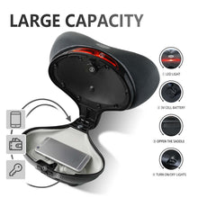Load image into Gallery viewer, YLG Wide Bike Seat - Comfortable Large Electric Bike Saddle Cushion with Storage, Durable Leather, Universal Fit - Ideal for Tall Men and Women, Stable and Waterproof
