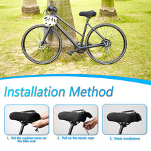 Load image into Gallery viewer, YC 4, YLG Memory Foam Bike seat Cover Black 11&quot; x 7&quot;
