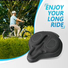 Load image into Gallery viewer, YCW 6, YLG Black Memory Foam Bike Seat Cover - 11.8 x 11 Inches
