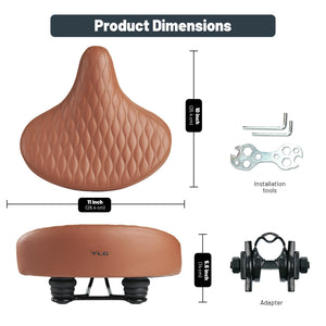 YS 10, YLG Brown Bicycle Seat Cushion