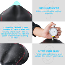 Load image into Gallery viewer, YN 6, Noseless Bike Seat for Men Women, IPX7 Waterproof, Red Line

