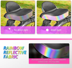 YS 8, YLG Oversized Bike Seat Rainbow Gradient Design