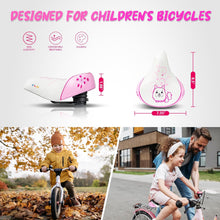 Load image into Gallery viewer, YLG Kids Bike Seat for Girls, Bike Seat Padded Memory Foam for Toddler, Breathable &amp; Extra Soft Memory Foam Child Bicycle Saddle
