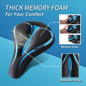 YC 3, YLG Bike Seat Cushion, Memory Foam, 11*8IN