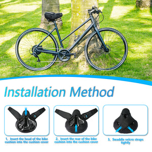 YCW 4, YLG Bike Seat Cushion - 11.8 * 11 Inches Black