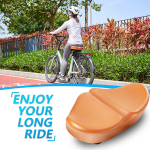 YN 8, Noseless L Bike Seat for Men Women, IPX7 Waterproof, Brown