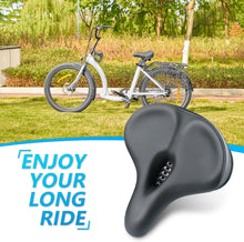 Load image into Gallery viewer, YLG Comfortable Bike Seat Cushion for Men Women with Dual Shock Absorbing Ball Soft Memory Foam Waterproof Wide Bicycle Saddle Fit for Stationary/Exercise/Indoor/Mountain/Road Bikes/Outdoor
