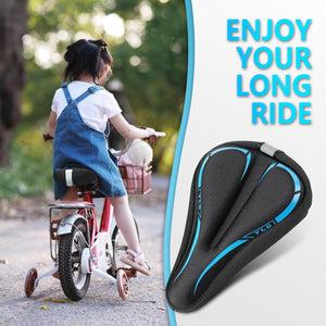 YLG Kids Bike Seat Cushion for Boys, Anti-Slip Bike Seat Cover Padded Gel Memory Foam for Toddler, Breathable & Extra Soft Gel Child Bicycle Saddle 9.5"x6.5"
