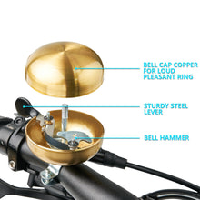 Load image into Gallery viewer, YB 3, Classic Brass Bike Bell
