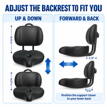 Load image into Gallery viewer, YSB 4, Wide Bike Seat with Adjustable Backrest for Trikes, E-Bikes &amp; Comfort Riding
