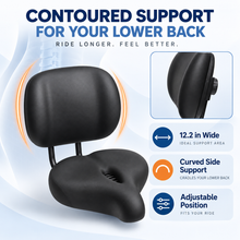 Load image into Gallery viewer, YSB 4, Wide Bike Seat with Adjustable Backrest for Trikes, E-Bikes &amp; Comfort Riding
