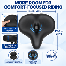 Load image into Gallery viewer, YSB 4, Wide Bike Seat with Adjustable Backrest for Trikes, E-Bikes &amp; Comfort Riding
