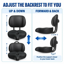 Load image into Gallery viewer, YSB 4, Wide Bike Seat with Adjustable Backrest for Trikes, E-Bikes &amp; Comfort Riding
